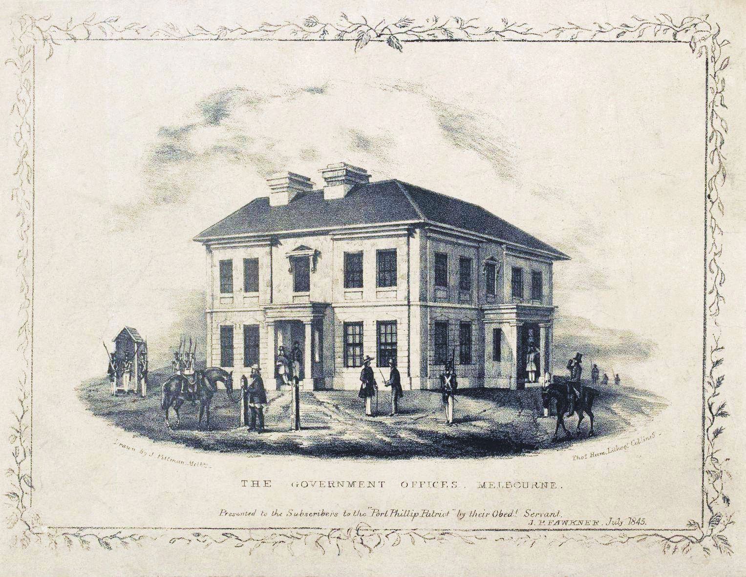 [Government Offices, Melbourne c1845]