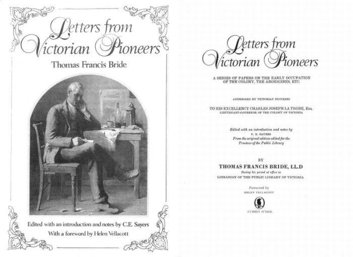 [Letters from Victorian Pioneers 1983]