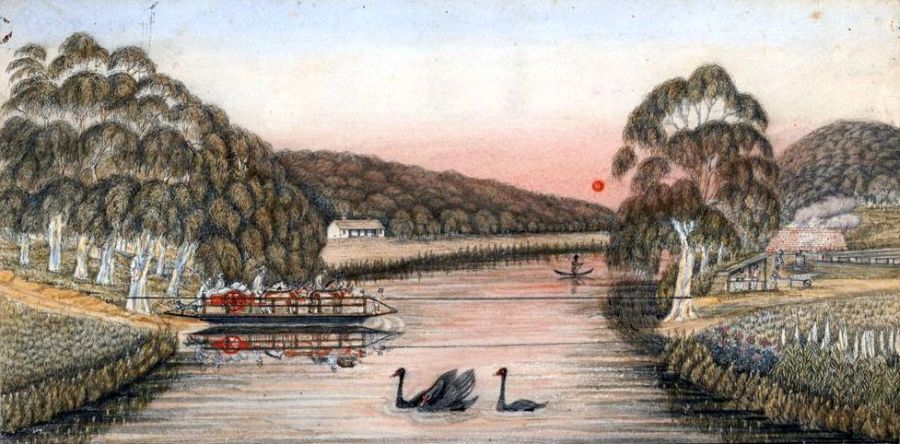 [The First Punt Across the Yarra River]